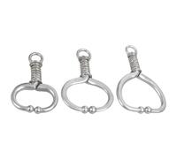 DEKKRYNFV Juego de 3 anillos de nariz de vaca de acero inoxidable para control de ganado con diseño de bloqueo automático, accesorio de cría