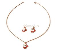 DEKKRYNFV Juego de aretes de Papá Noel, aretes colgantes de Navidad, fiestas, copo de nieve, pino, joyería de moda, decoración de muñeco de nieve, aretes para mujeres y niñas