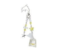 DEKKRYNFV Llavero de pesca de oro de estilo único y elegante, accesorio de moda con diseños de mar y colgante portátil para todas las edades
