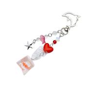 DEKKRYNFV Llavero de pesca de oro de estilo único y elegante, accesorio de moda con diseños de mar y colgante portátil para todas las edades