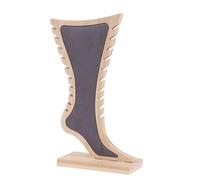 DEKKRYNFV Soporte de accesorios en forma de pie de bambú para collares, estante de joyería con múltiples niveles para dormitorio o tienda, exhibición de joyas de madera
