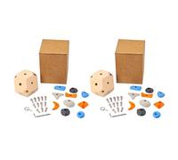 DEKKRYNFV Tabla de entrenamiento de escalada de madera con 12 soportes de resina coloridos para construir rutas, bloques de entrenamiento de escalada de madera