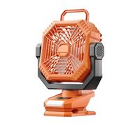 DEKKRYNFV Ventilador portátil multifuncional para camping, recargable, con luz, refrigeración de techo al aire libre, 5000/8000 mAh, ventilador de clip USB