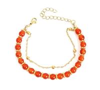 DEKKRYNFV Versátil cadena de mano con cuentas de piedra natural con colores relajantes para prácticas de atención plena, uso diario, pulsera ajustable