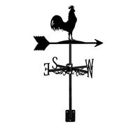 DEKLONPER Veleta con Animales Pollos Estaca de JardíN Veleta Indicador de DireccióN del Viento Gallo Adorno Arte