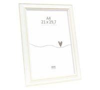 Deknudt Frames marco Básico de fotos, madera, madera, blanco y beige, 21 x 29,7 cm
