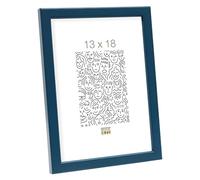 Deknudt Frames - Marco de fotos, madera, fino, madera, azul, 13 x 18 cm