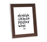 Deknudt Frames Marco de Fotos marrón con Red ext. Plata, Resina, 20 x 30 cm