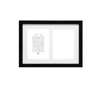 Deknudt Frames Marco de Fotos S66KA2-13.0X18.0 | Con paspartú - 2 vistas - Tamaño de la imagen 13 x 18 cm - Madera MDF - Para colgar o colocar - 26 x 35 cm - multivue -
