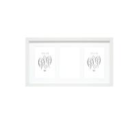 Deknudt Frames Marco de Fotos S66KA6-10.0X15.0 | Con paspartú - 3 vistas - Tamaño de la imagen 10 x 15 cm - Madera MDF - Para colgar o colocar - 23 x 40 cm - multivue -