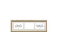 Deknudt Frames Marco de Fotos S66KD3-13.0X18.0 | Con paspartú - 3 vistas - Tamaño de la imagen 13 x 18 cm - Madera MDF - Para colgar o colocar - 21 x 65 cm - multivue -