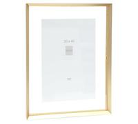 Deknudt Frames S028A1 - Marco de fotos para colgar (aluminio y borde dorado, 30 x 40 cm), color dorado