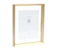 Deknudt Frames S028A1 - Marco de fotos para fotos (aluminio y borde dorado, hasta 18 x 24 cm), color dorado