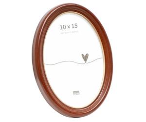 Deknudt Frames S100H1-10.0X15.0 - Marco de Fotos Ovalado, Resina, Color marrón