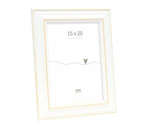 Deknudt Frames S221H1 - Marco de foto de madera blanca, 15 x 20 cm