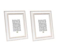 Deknudt Frames S221H1 - Marco de foto de madera blanca, 15 x 20 cm (Paquete de 2)