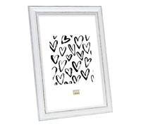 Deknudt Frames S221H3 Basic - Marco de Fotos (Madera, 10 x 15 cm), Color Blanco y Negro