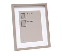Deknudt Frames S223K7P1 - Marco para Objetos (40 x 50 cm), Color Gris | Madera pintada topo - paspartú para fotos 30 x 40 cm - espacio de 1,30 cm entre el cristal y la parte posterior - para colgar