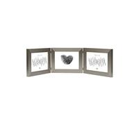 Deknudt Frames S41VD1-H3H-10.0X15.0 - Tríptico para Fotos, diseño Horizontal, Color Plateado