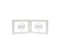 Deknudt Frames S41VF1-H2H-15.0X20.0 - Díptico para Fotos (Resina, 24,6 x 19,6 x 1,6 cm), diseño Horizontal, Color Blanco