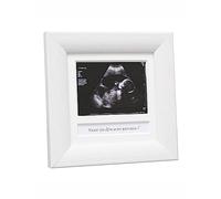 Deknudt Frames S54SEF-10.0X10.0 - Marco de Foto de ecografía con Texto en francés (Madera, 14,4 x 14,4 x 1,5 cm), Color Blanco