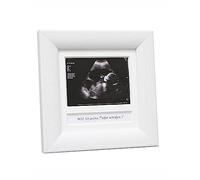 Deknudt Frames S54SEN-10.0X10.0 - Marco de Foto de ecografía con Texto en holandés (Madera, 14,4 x 14,4 x 1,5 cm), Color Blanco