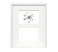 Deknudt Frames S54SF1 P2 - Marco para 2 Fotos (Madera, 13 x 18 cm), Color Blanco