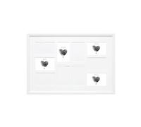Deknudt Frames S54ST1-40.0X60.0 - Marco para 10 Fotos (Madera, 64,4 x 44,4 x 1,5 cm), Color Blanco