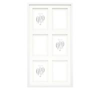 Deknudt Frames S65KK1 P6 - Marco para 6 fotos, color blanco con doble pasparte, tamaño de la imagen: 10 x 15 cm, madera DM para colgar en varios colores