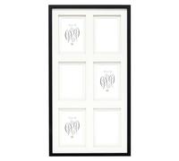 Deknudt Frames S65KK2 P6 - Marco para 6 fotos, color negro con doble pasparte, tamaño de la imagen: 10 x 15 cm, madera DM para colgar en varios colores