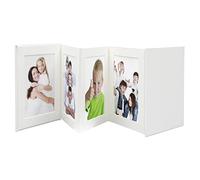 Deknudt Leporello Cuero Blanco álbum de foto y protector - Álbum de fotografía (Blanco, Cuero, 8 hojas, 13 x 18 cm, 4 pieza(s), 175 mm)