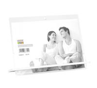 Deknudt Marco de fotos transparente de 5,4 mm de grosor con soporte blanco 13x18 S58SD1
