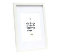 Deknudt Portafoto bianco con passepartout bianco 20x25