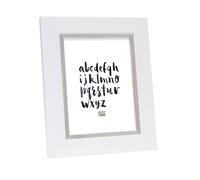 Deknudt Portafoto in bianco con finiture argento 15x15 S41NK1