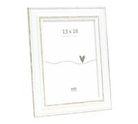 DEKNUDT S221H3 13X18 WOODEN FRAME W | Color blanco con bisel de color madera oscura para colgar o colocar para fotos, carteles o pósteres