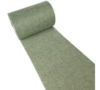 Deko AS Camino de Mesa Aspecto de Lino, Estilo Shabby Chic, Color Verde reseda, Verde Vintage, 20 cm, Rollo de 5 Metros