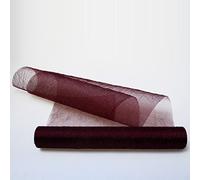 Deko AS GmbH Camino de Mesa de Organza Crashorganza, Burdeos, 28 cm de Ancho, Rollo de 5 Metros, 68280 38-R 280