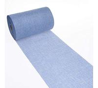 Deko AS GmbH Camino de Mesa Shabby Chic en Aspecto de Lino 20 cm - Color Azul Claro - 5 m - 69 - 200 - 5 - 15