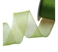 Deko AS GmbH Crash Organza Color Verde Oliva - 50 mm de Ancho - Rollo 20 Metros - 68050 65 de R 50