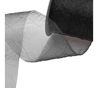Deko AS GmbH Crash Organza Negro - 80 mm de Ancho - Rollo 20 Metros - 68080 90 de R 80