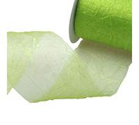 Deko AS GmbH Organza Crash Verde - 80 mm de Ancho - Rollo de 20 Metros - 68080 60-R 80