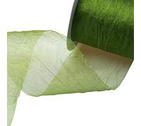 Deko AS GmbH Organza CrashOrganza Verde Oliva 80mm Ancho-20m Largo 15