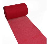 Deko AS GmbH Shabby Chic Leinenoptik Camino de Mesa, Poliéster, Rojo Claro, 20 cm x 25 m