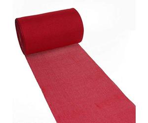 Deko AS GmbH Shabby Chic Leinenoptik Camino de Mesa, Poliéster, Rojo Claro, 20 cm x 25 m