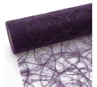 Deko AS GmbH Sizoweb - Camino de Mesa (Rollo de 25 m + 100 Corazones Decorativos, 30 cm de Ancho, Color Berenjena)