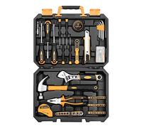 DEKO Caja Herramientas Completa 100 Piezas, Maletin caja de Herramientas Bricolaje para el Hogar, Oficia y Coche, con Juego de Destornilladores, Martillo, y Set de Alicates para Mantenimiento Diario