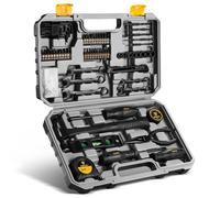DEKO Caja Herramientas Completa 148 Piezas, Maletin Caja de herramientas Bricolaje para el Hogar, Oficia y Coche, con Juego de Destornilladores Precisión Cinta Métrica Martillo
