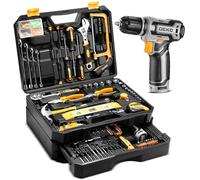 DEKO Caja Herramientas Completa Eléctricas 238 Piezas con 12V Taladro Eléctrico sin Cuerda, 10 mm Chuck sin Llave, Caja profesional de herramientas Domésticas de Bricolaje para Oficinas y Jardín