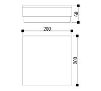 Deko-Light Lámpara de suelo empotrable LED Tabit, 20 x 20 cm, transitable
