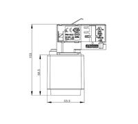 Deko-Light riel trifásico D Adaptador de toma de corriente, gris, 1380 W